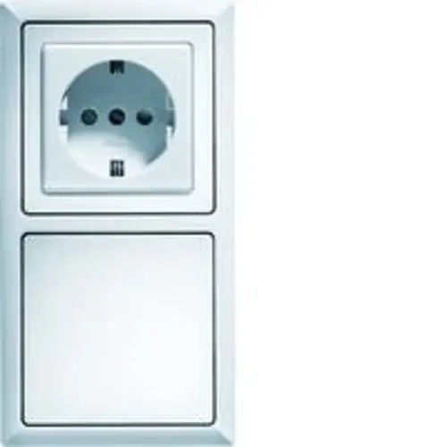 Eltako R2-wg 2-voudig afdekraam voor 55-serie. Helder wit glans