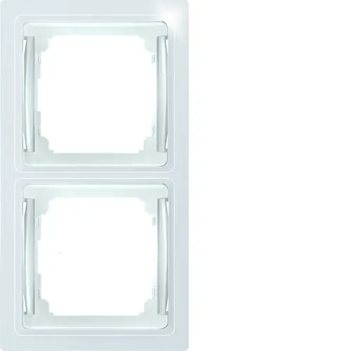 Eltako R2E-wg afdekraam 2-voudig E-Design 84x155x13,5mm wit glanzend
