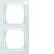 Eltako R2E-wg afdekraam 2-voudig E-Design 84x155x13,5mm wit glanzend