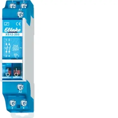 Eltako XS12-200-230V impulsrelais 2 NO 25A/250V AC. Stuurspanning 230VAC