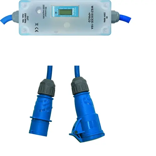 Eltako WSZ155CEE-16A MID Mobiele 16A 1-fase kWh meter met MID en CEE stekkers