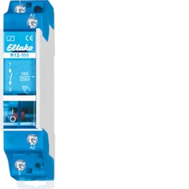 Eltako R12-100-24V DC schakelrelais 1 NO 16A/250V AC. Stuurspanning 24VDC
