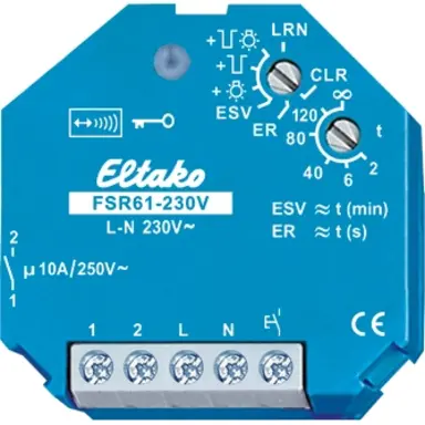 Eltako FSR61-230V Funk schakelactor met impuls- of schakelrelais-functie 1 NO contact 1