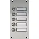 Atea MBP205CBD beldrukpaneel smal inbouw met 5 dubbel verchroomde beldrukkers