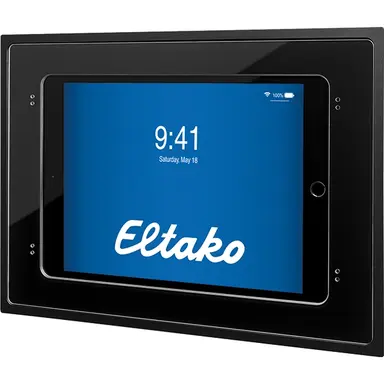 Eltako InWall-10-sz Docking station voor 10,2inch en 10,5inch iPads met oplaadfunctie alu