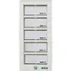 Atea MBP105 beldrukpaneel smal wit opbouw met 5 beldrukkers