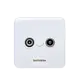 Technetix TRAS-2000-S COAX 2-voudige wandcontactdoos in of opbouw wit