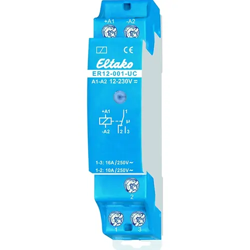 Eltako ER12-001-UC schakelrelais 1 wisselcontact 16A 250V DIN-rail