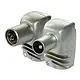 Technetix IECMF-A+S set haakse iec-connector coax male + female