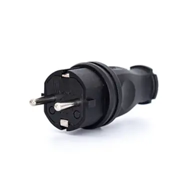 Power PWS161KS Solid stekker 16A TPE randaarde IP44 zwart