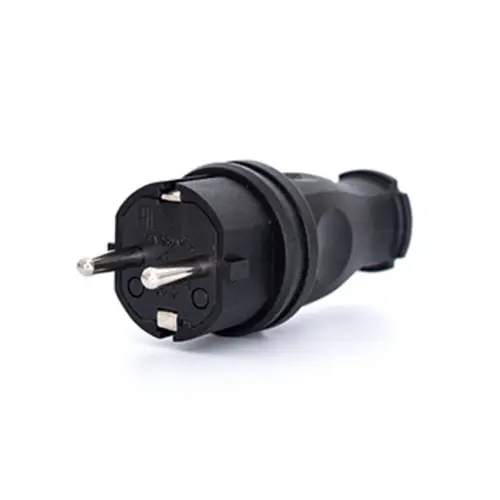 Power PWS161KS Solid stekker 16A TPE randaarde IP44 zwart