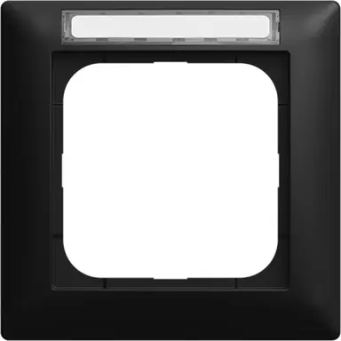 Busch-Jaeger 1721 NS-915 afdekraam met tekstkader 1-voudig Balance SI zwart mat