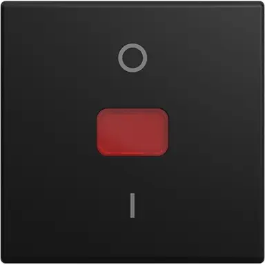 Busch-Jaeger 2508-915 schakelwip met groot rood controlevenster en opdruk 0–1 Balance SI zwart mat