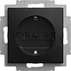 Busch-Jaeger 20 EUCR-915 wandcontactdoos randaarde Balance SI zwart mat