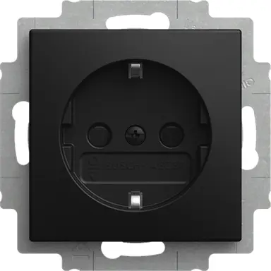 Busch-Jaeger 20 EURB-915 wandcontactdoos randaarde kindveilig Balance SI zwart mat