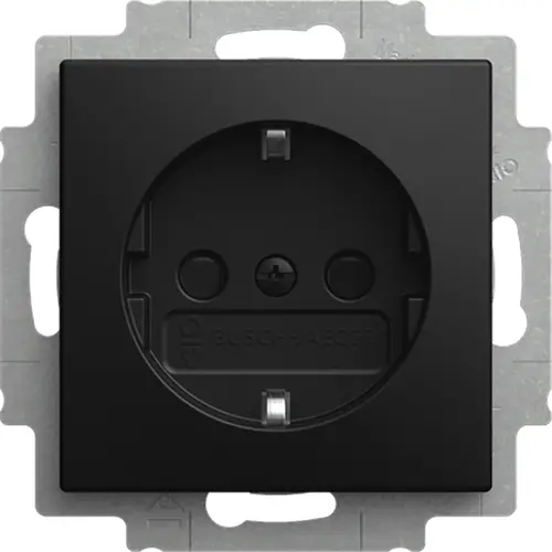 Busch-Jaeger 20 EURB-915 wandcontactdoos randaarde kindveilig Balance SI zwart mat
