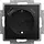 Busch-Jaeger 20 EUCB2USBAC-915 wandcontactdoos randaarde kindveilig met USB type A en C Balance SI zwart mat