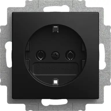 Busch-Jaeger 2300 EUC-915 wandcontactdoos randaarde schroefklem Balance SI zwart mat