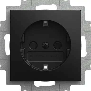 Busch-Jaeger 23 EUCB-915 wandcontactdoos randaarde kindveilig schroefklem Balance SI zwart mat