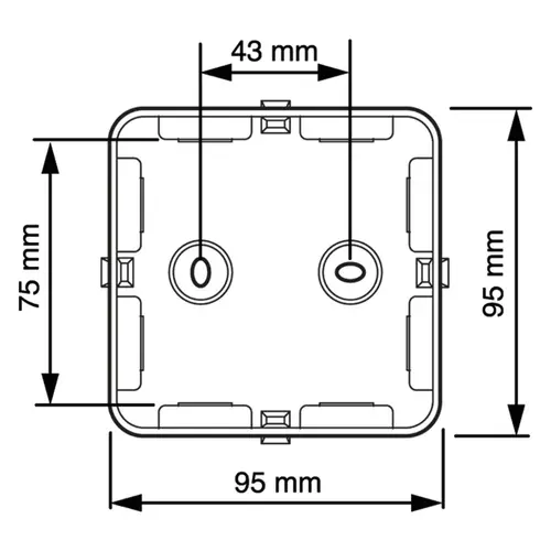 Attema AT2280.01 Cable-mate kabeldoos 95 x 95 x 45 mm met 8 invoeren en 3 M20 wartels IP65 zwart