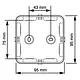 Attema AT2280.01 Cable-mate kabeldoos 95 x 95 x 45 mm met 8 invoeren en 3 M20 wartels IP65 zwart