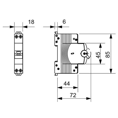 Gewiss GW90227 MTC60 installatieautomaat 1p+N 16A C-karakteristiek 6kA