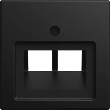 Busch-Jaeger 1803-02-915 centraalplaat RJ45 wandcontactdoos 2-voudig Balance SI zwart mat