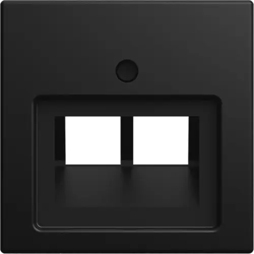 Busch-Jaeger 1803-02-915 centraalplaat RJ45 wandcontactdoos 2-voudig Balance SI zwart mat