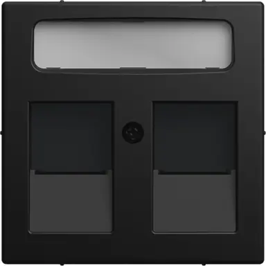 Busch-Jaeger 1800-915 centraalplaat modular jack 2-voudig Balance SI zwart mat