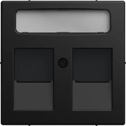 Busch-Jaeger 1800-915 centraalplaat modular jack 2-voudig Balance SI zwart mat
