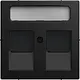 Busch-Jaeger 1800-915 centraalplaat modular jack 2-voudig Balance SI zwart mat