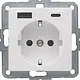 Berker 48148989 wandcontactdoos randaarde USB-A en USB-C S1/B3/B7 wit glans