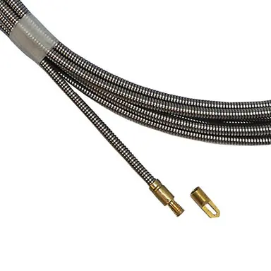 Wymefa 90320 trekveer IDEAAL 10 meter blank staal 5,2mm met binnenkabel 1x M5-kop 1x sleufkop