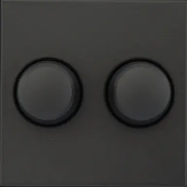 Tradim 06812 duo dimmerknoppen voor diverse merken 55x55mm zwart mat OP=OP
