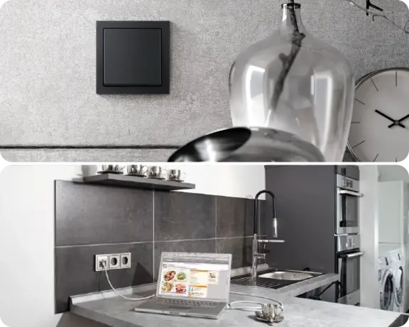 Busch-Jaeger Future Linear schakelmateriaal in sfeerbeelden