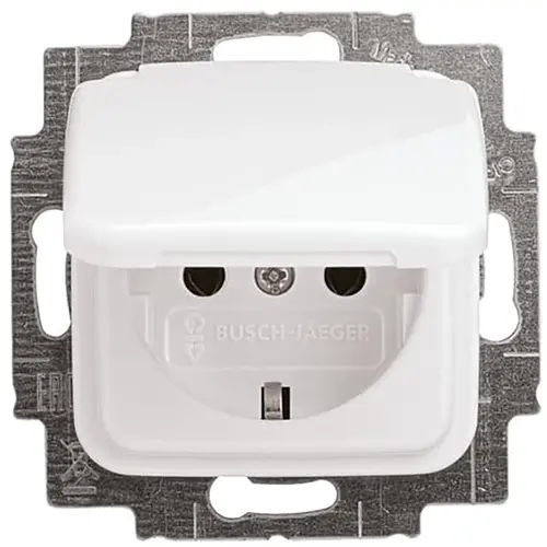 Busch-Jaeger 20 EUK-214 wandcontactdoos randaarde klapdeksel Reflex SI