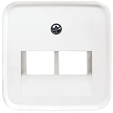 Busch-Jaeger 1803-02-214 centraalplaat RJ45 wandcontactdoos 2-voudig Reflex SI