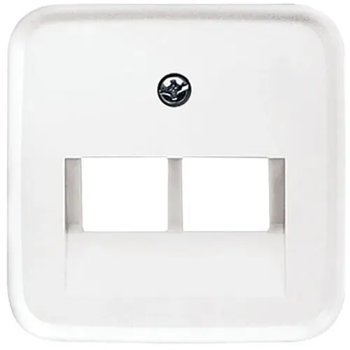 Busch-Jaeger 1803-02-214 centraalplaat RJ45 wandcontactdoos 2-voudig Reflex SI