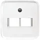 Busch-Jaeger 1803-02-214 centraalplaat RJ45 wandcontactdoos 2-voudig Reflex SI