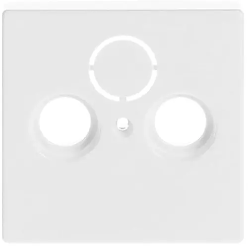 Busch-Jaeger 1743-84 centraalplaat antenne / COAX wandcontactdoos Future Linear studiowit glans