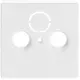 Busch-Jaeger 1743-84 centraalplaat antenne / COAX wandcontactdoos Future Linear studiowit glans