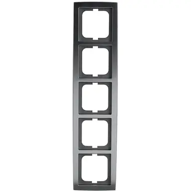 Busch-Jaeger 1725-80 afdekraam 5-voudig Solo mat-chroom