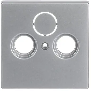 Busch-Jaeger 1743-83 centraalplaat antenne/COAX wandcontactdoos aluzilver mat