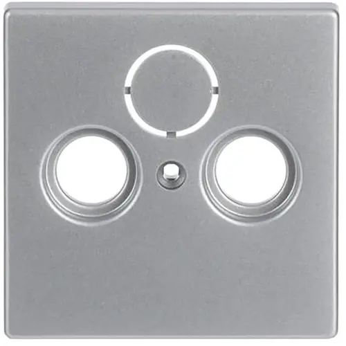 Busch-Jaeger 1743-83 centraalplaat antenne/COAX wandcontactdoos aluzilver mat