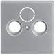 Busch-Jaeger 1743-83 centraalplaat antenne/COAX wandcontactdoos aluzilver mat