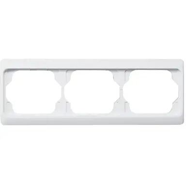 Busch-Jaeger 1723 KA-24G afdekraam 3-voudig Horizontaal Alpha Exclusive studiowit glans OP=OP