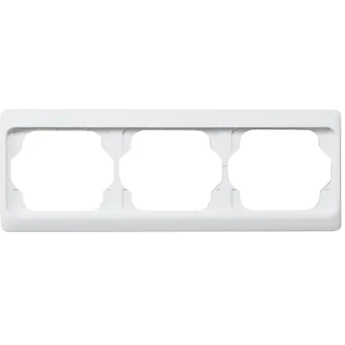 Busch-Jaeger 1723 KA-24G afdekraam 3-voudig Horizontaal Alpha Exclusive studiowit glans OP=OP