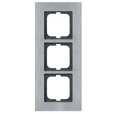 Busch-Jaeger 1723-860 afdekraam 3-voudig Carat edelstaal