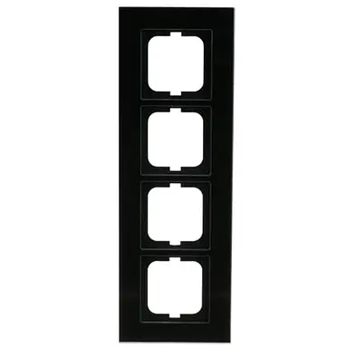 Busch-Jaeger 1724-825 afdekraam 4-voudig Carat zwart glas