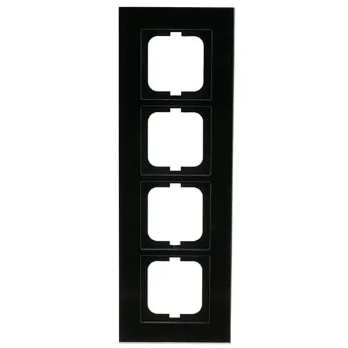 Busch-Jaeger 1724-825 afdekraam 4-voudig Carat zwart glas